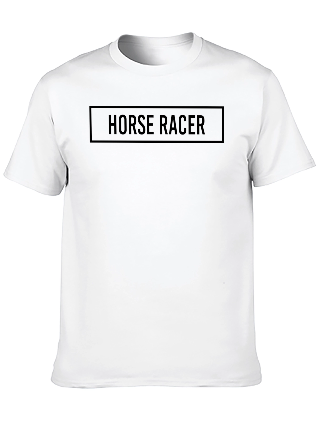 Horse Racer Graphic Print Black T-Shirt