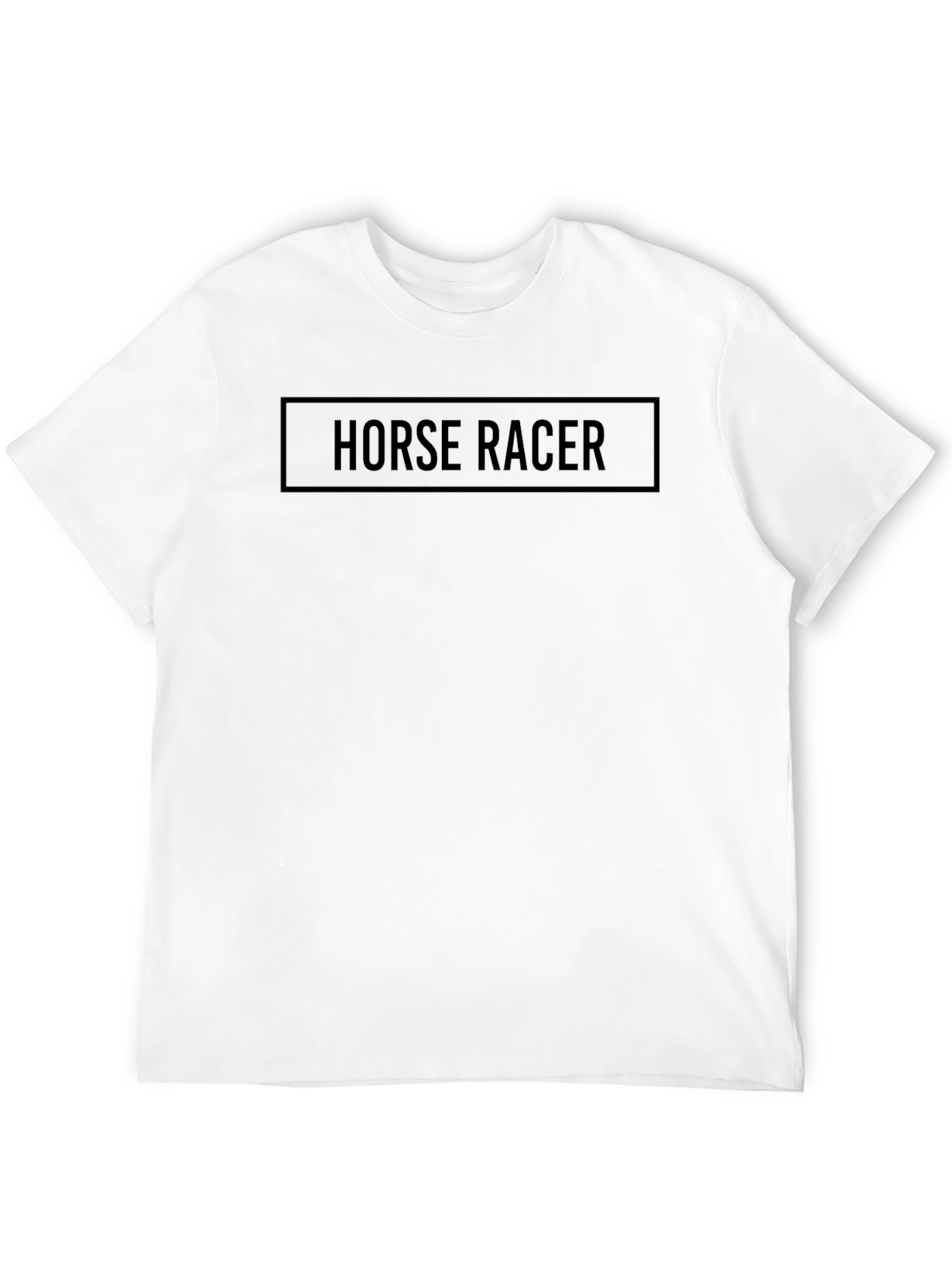 Horse Racer Graphic Print Black T-Shirt
