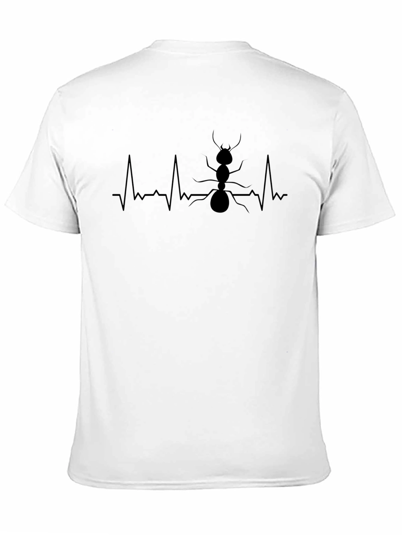 Ant Heartbeat Graphic Tee - Black Cotton Blend