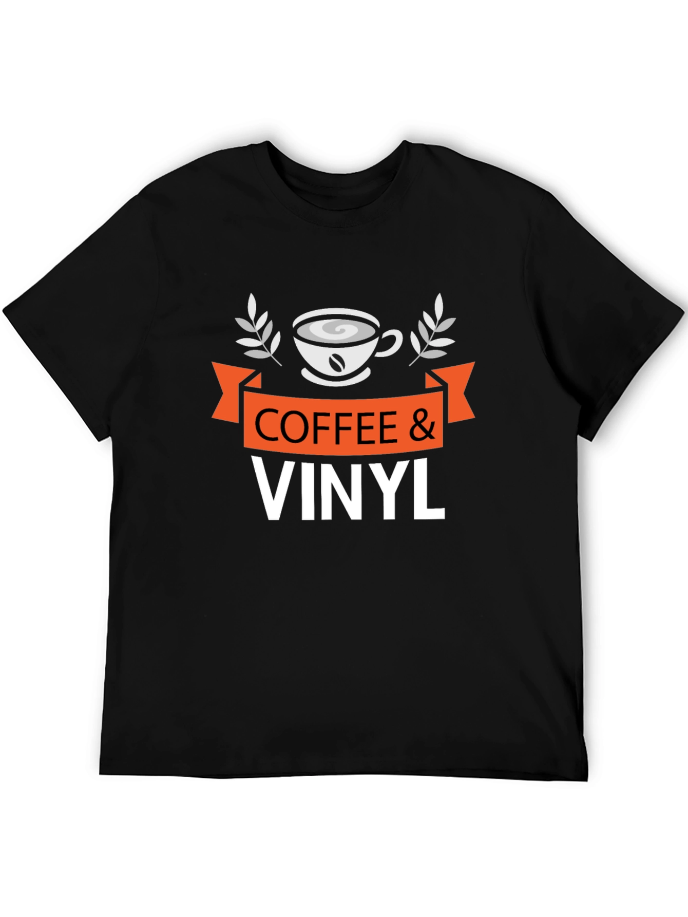 Coffee & Vinyl Graphic Tee - Music Lovers Shirt