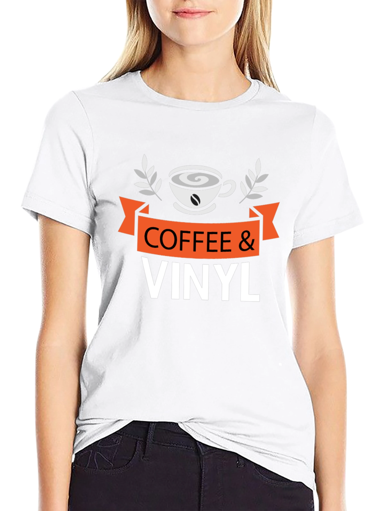 Coffee & Vinyl Graphic Tee - Music Lovers Shirt