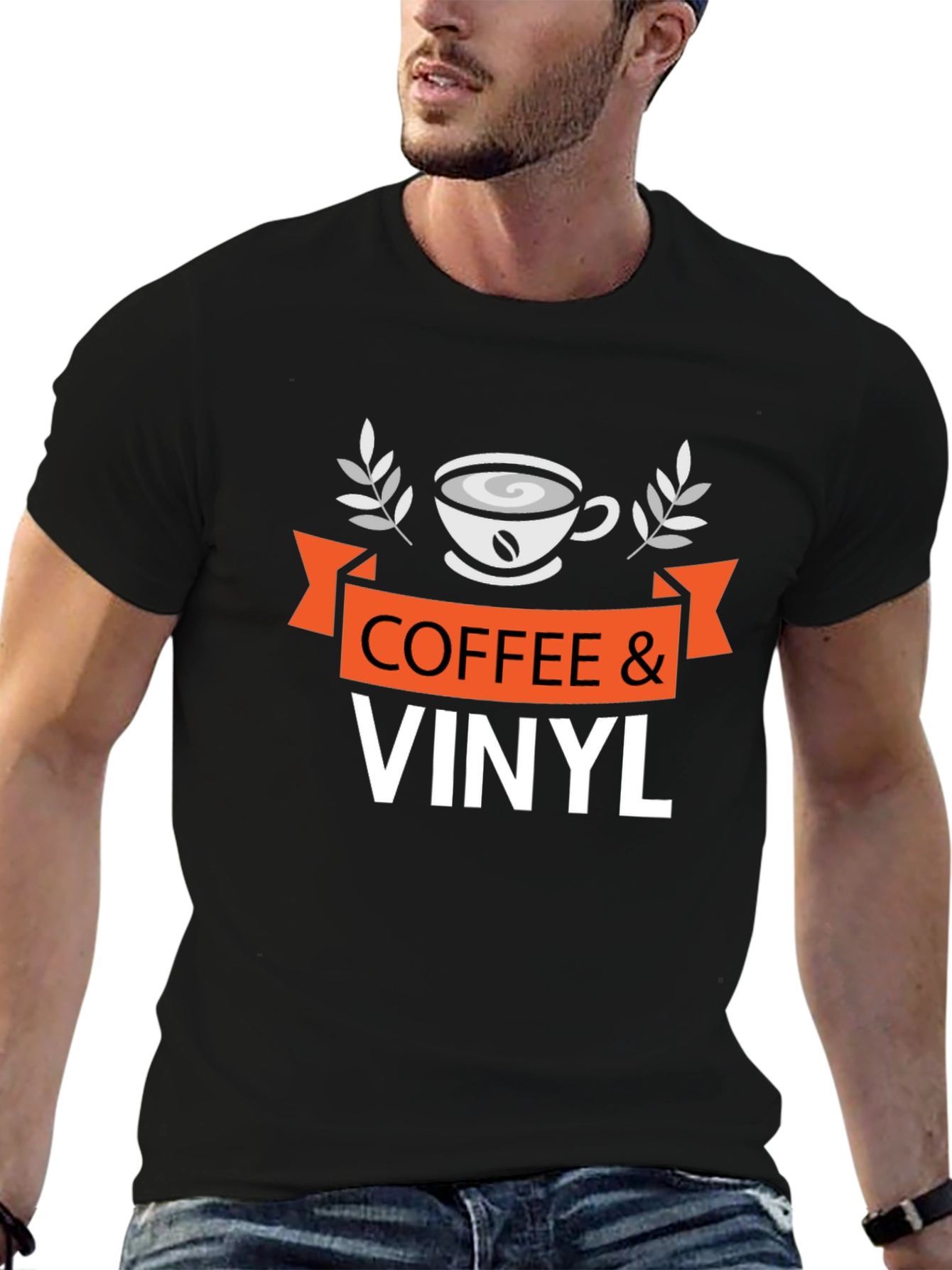 Coffee & Vinyl Graphic Tee - Music Lovers Shirt