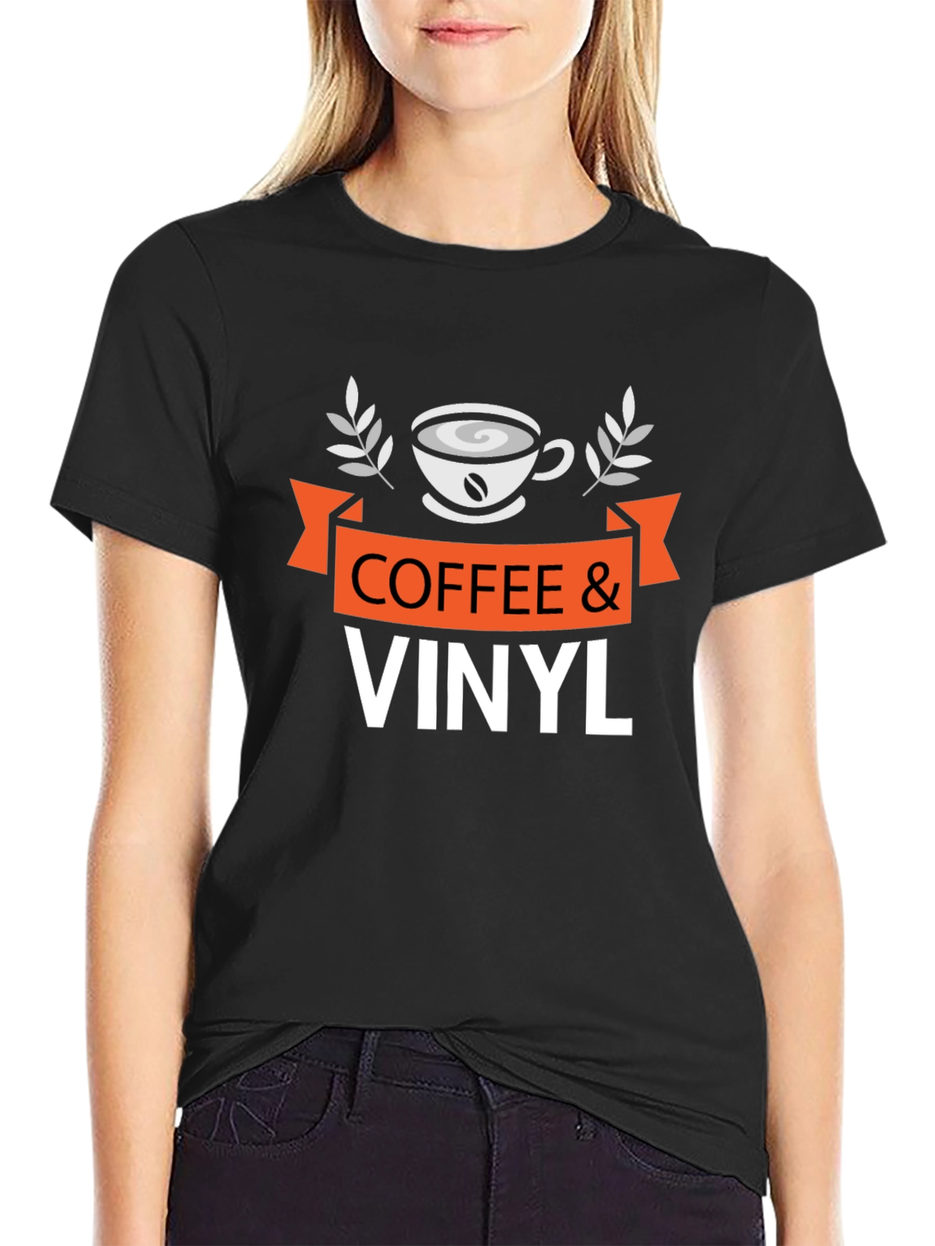 Coffee & Vinyl Graphic Tee - Music Lovers Shirt
