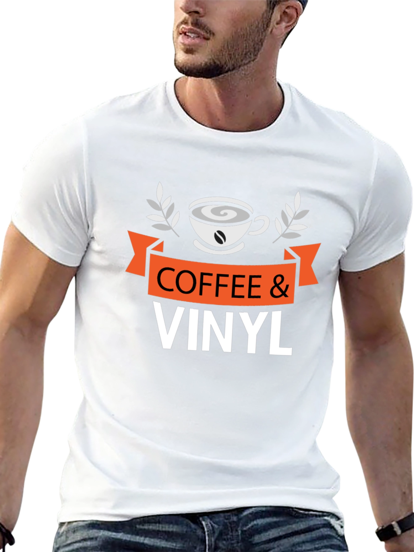 Coffee & Vinyl Graphic Tee - Music Lovers Shirt