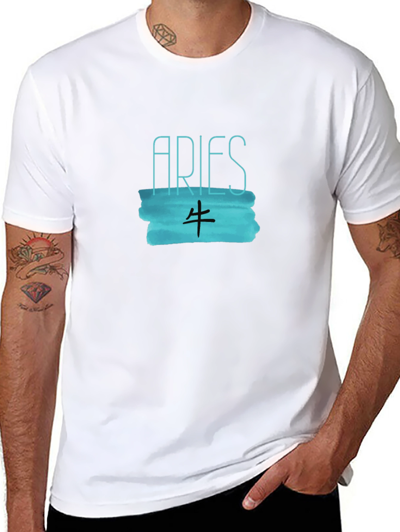Zodiac Aries Graphic Tee - Trendy Astrology Shirt