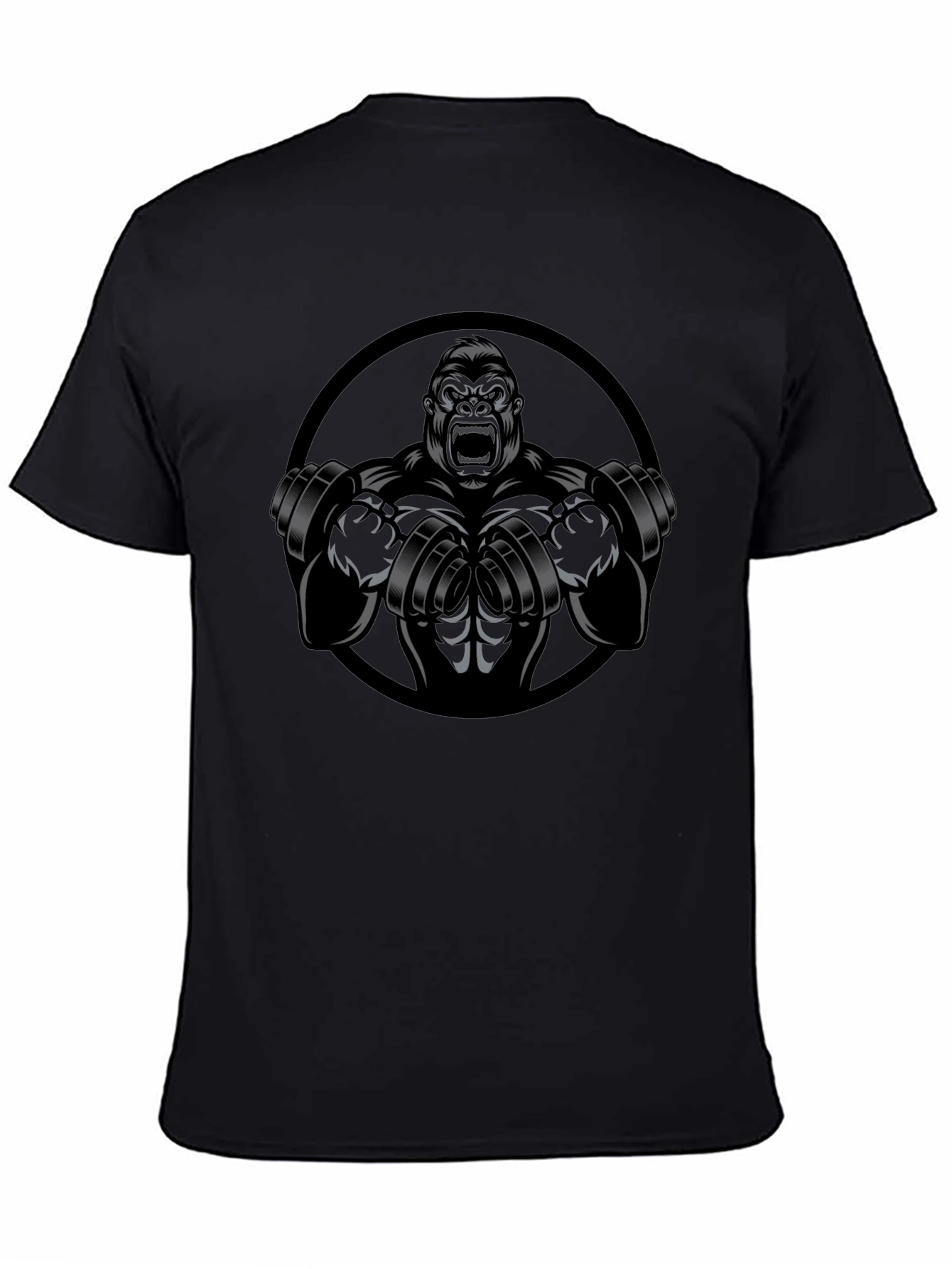 Gorilla Gym Black Graphic Tee