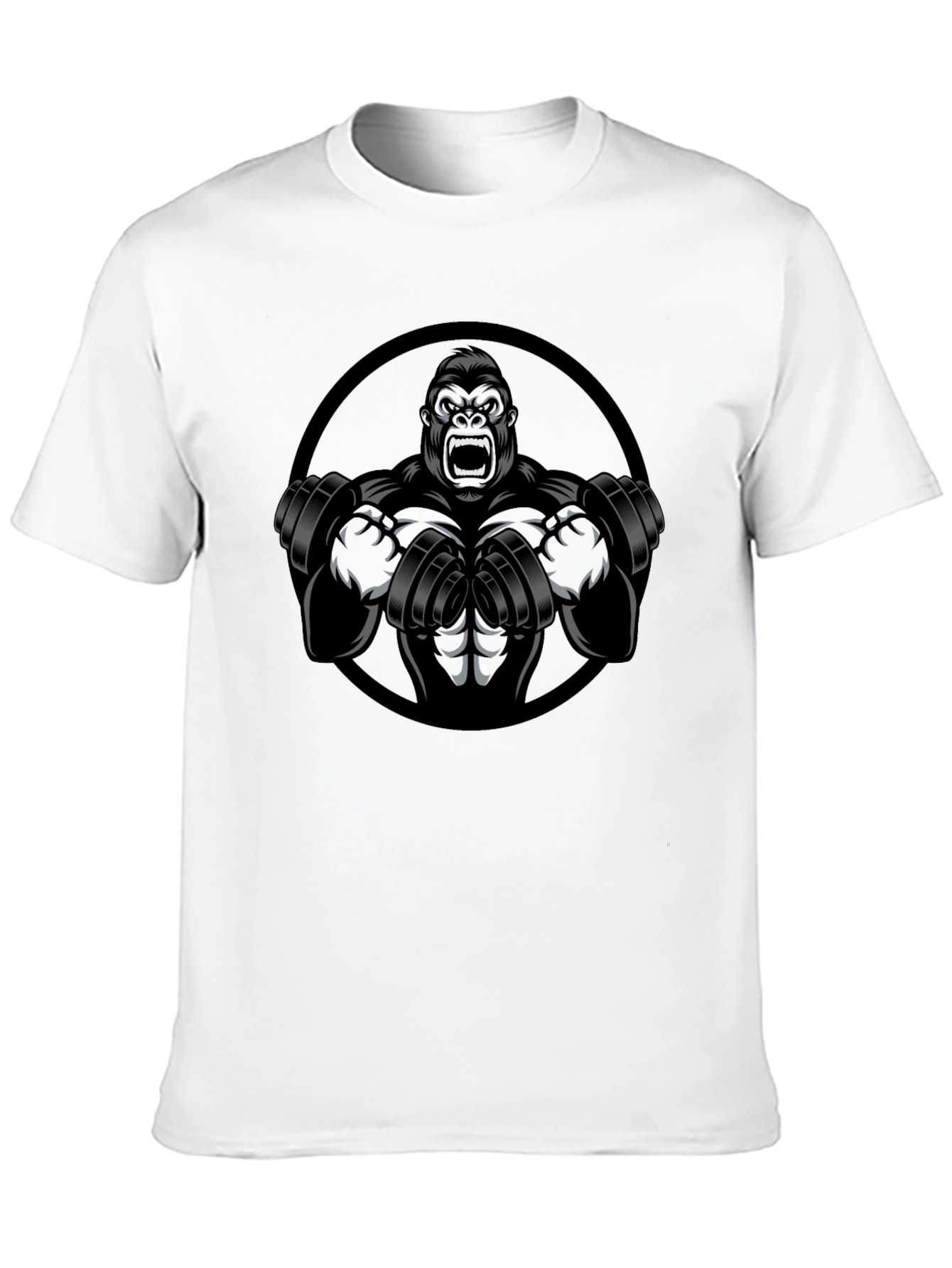 Gorilla Gym Black Graphic Tee
