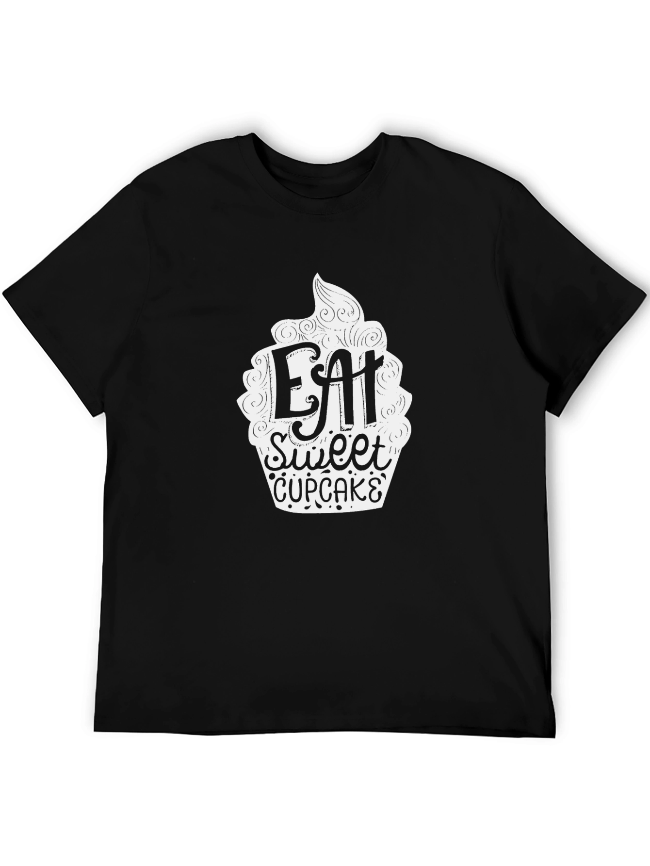 Eat Sweet Cupcake Black T-Shirt
