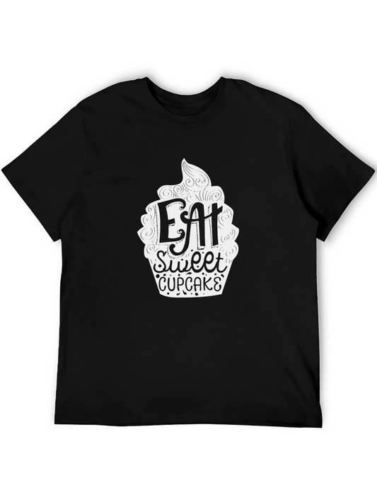 Eat Sweet Cupcake Black T-Shirt