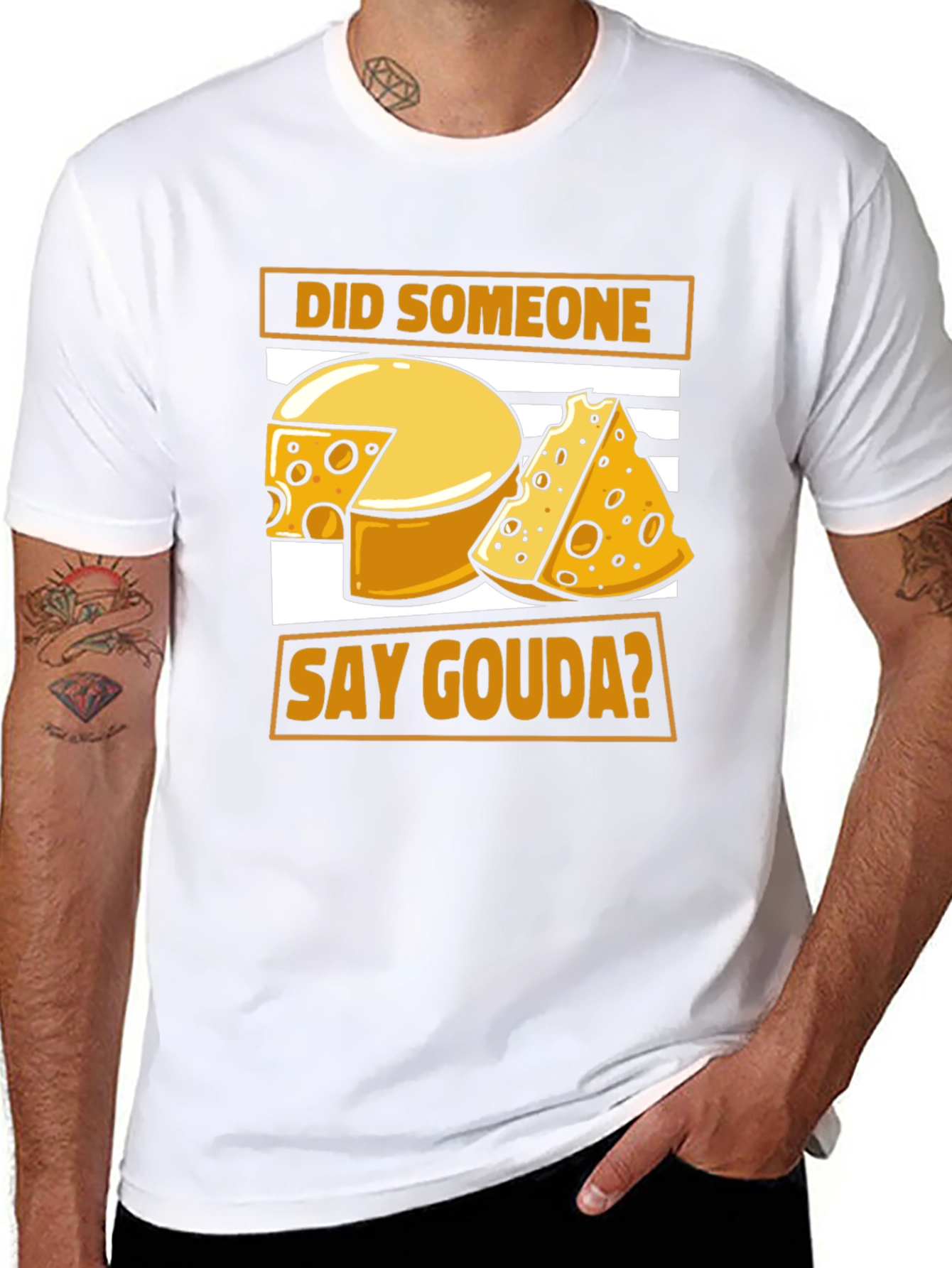 Did Someone Say Gouda? Black Graphic Tee