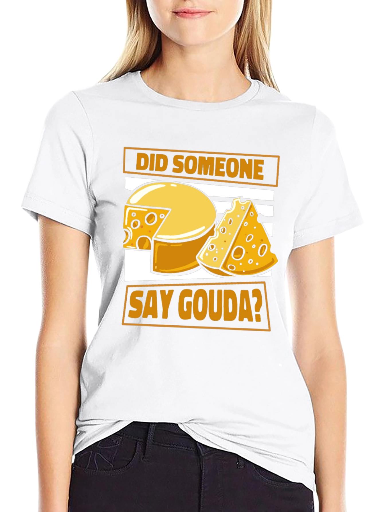 Did Someone Say Gouda? Black Graphic Tee