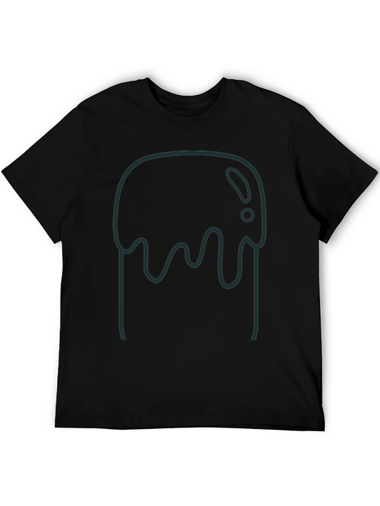 Cool Graphic Tee - Unique Slime Drip Design Black Shirt
