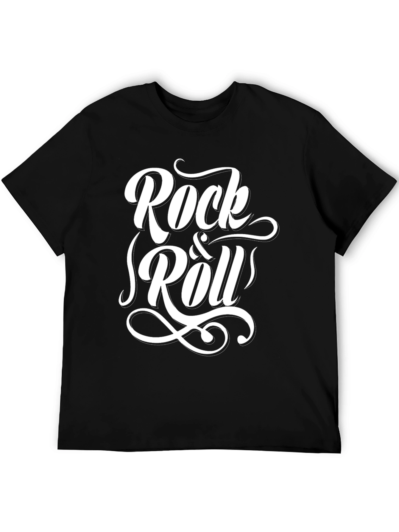 Rock & Roll Graphic T-Shirt - Black