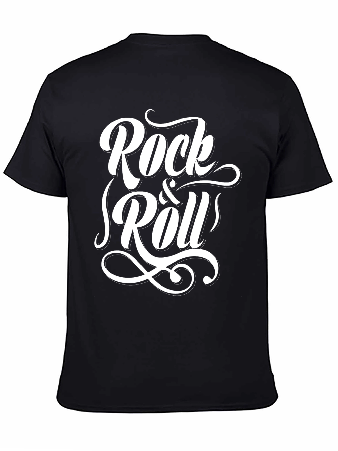 Rock & Roll Graphic T-Shirt - Black