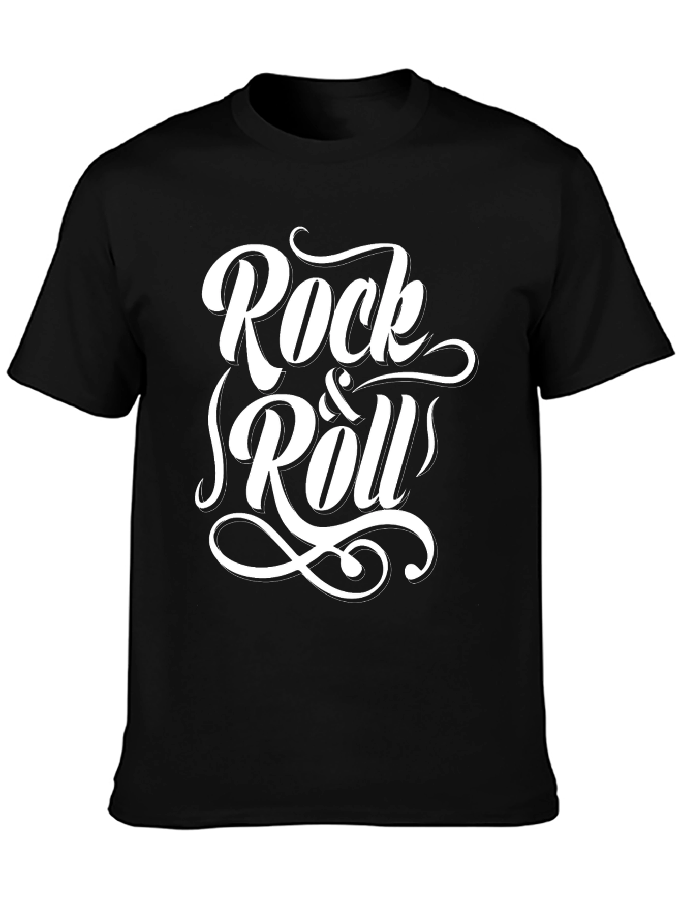 Rock & Roll Graphic T-Shirt - Black