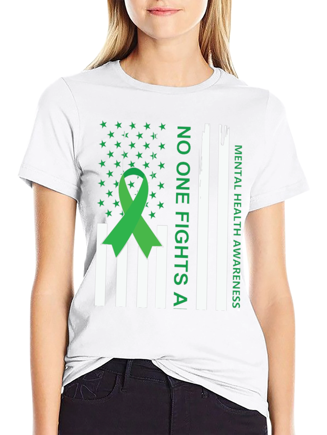 Mental Health Awareness T-Shirt: No One Fights Alone