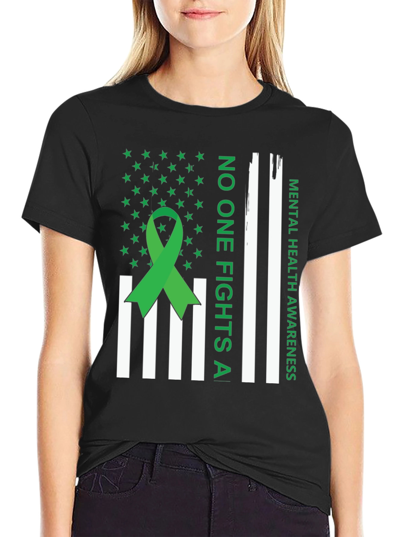 Mental Health Awareness T-Shirt: No One Fights Alone