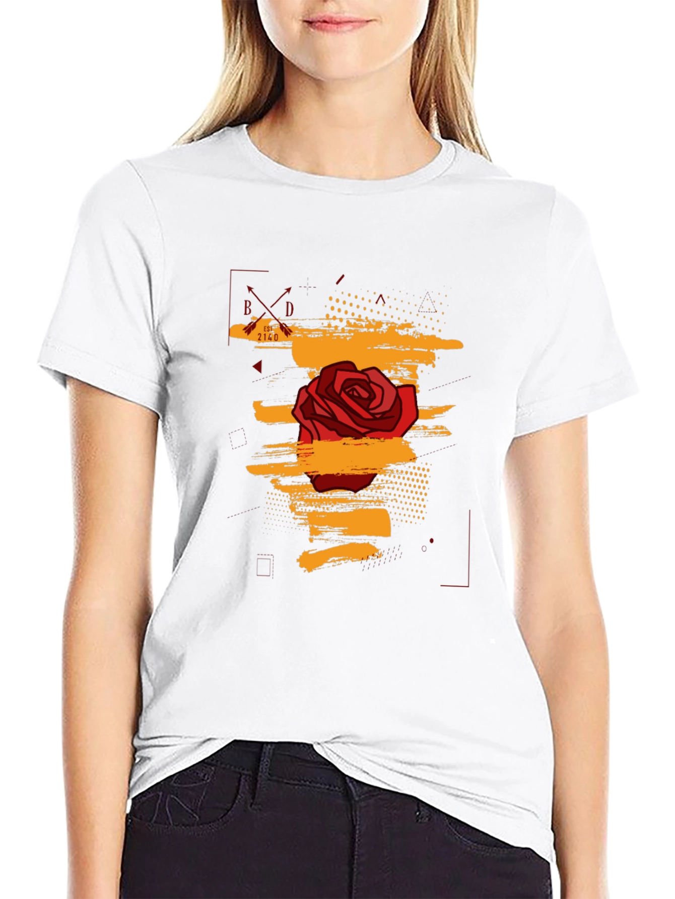 Rose Graphic Black T-Shirt - Trendy Streetwear