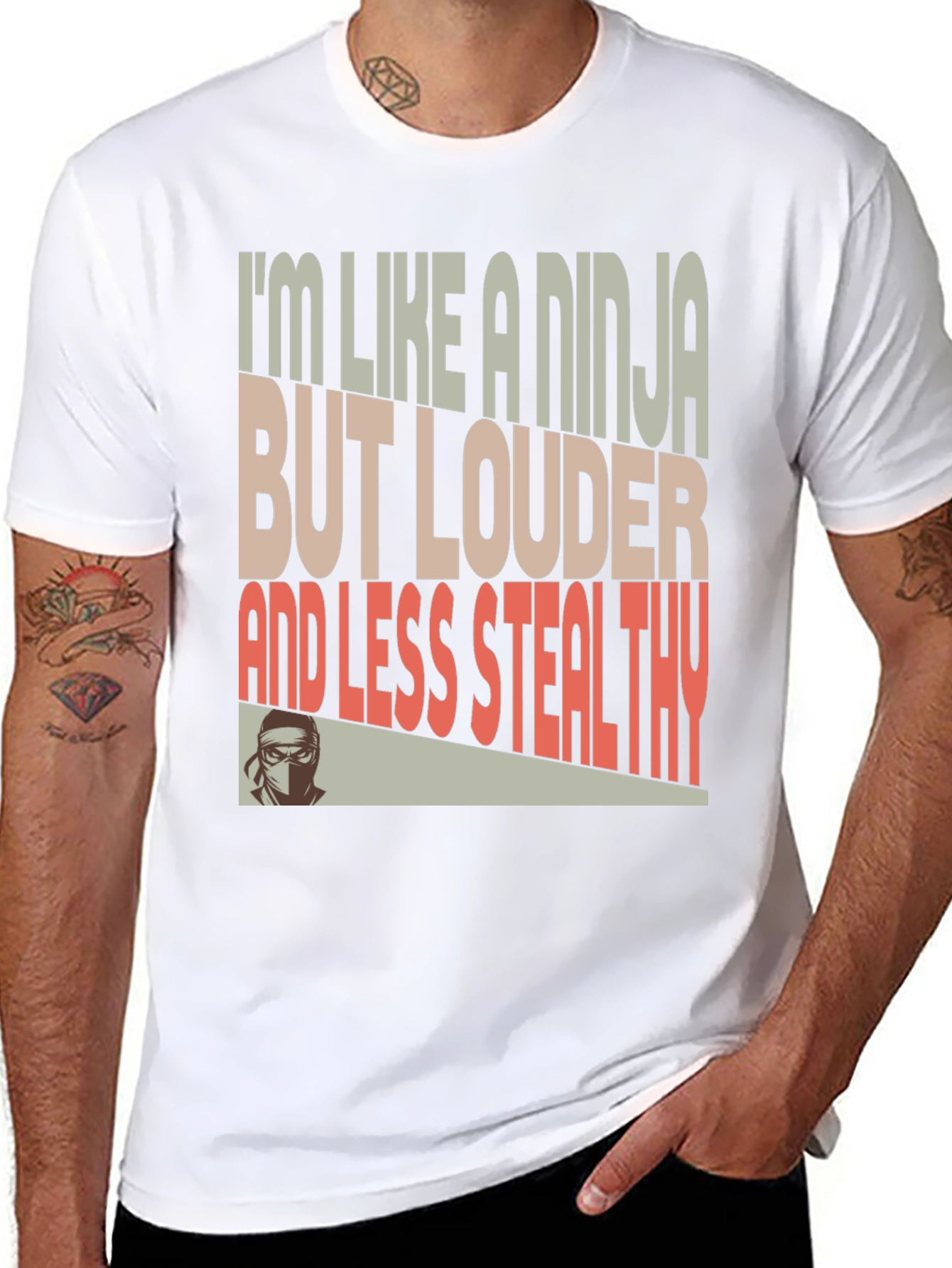 Ninja Humor T-Shirt - Loud and Less Stealthy