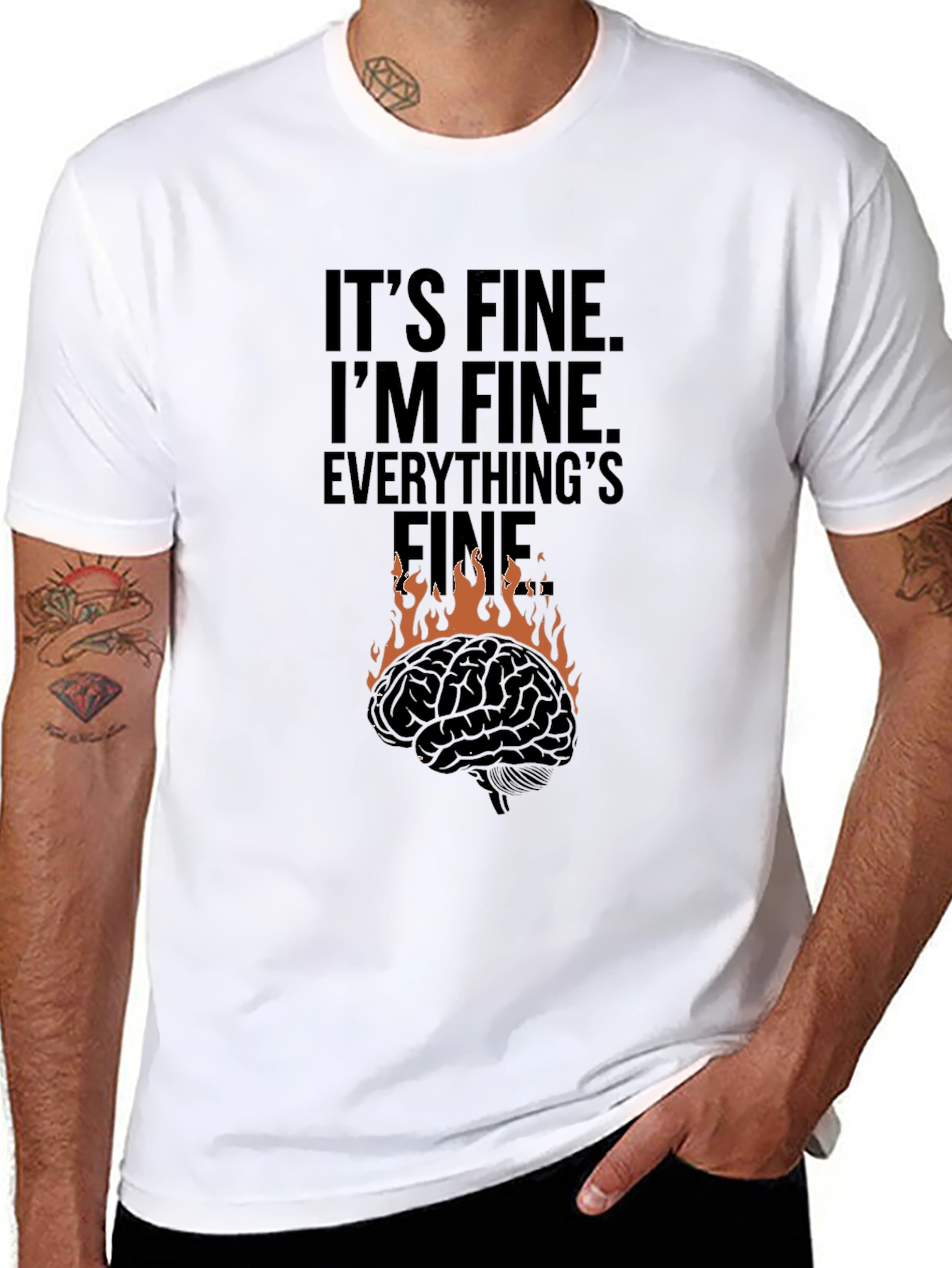 Its Fine Burning Brain Graphic Tee
