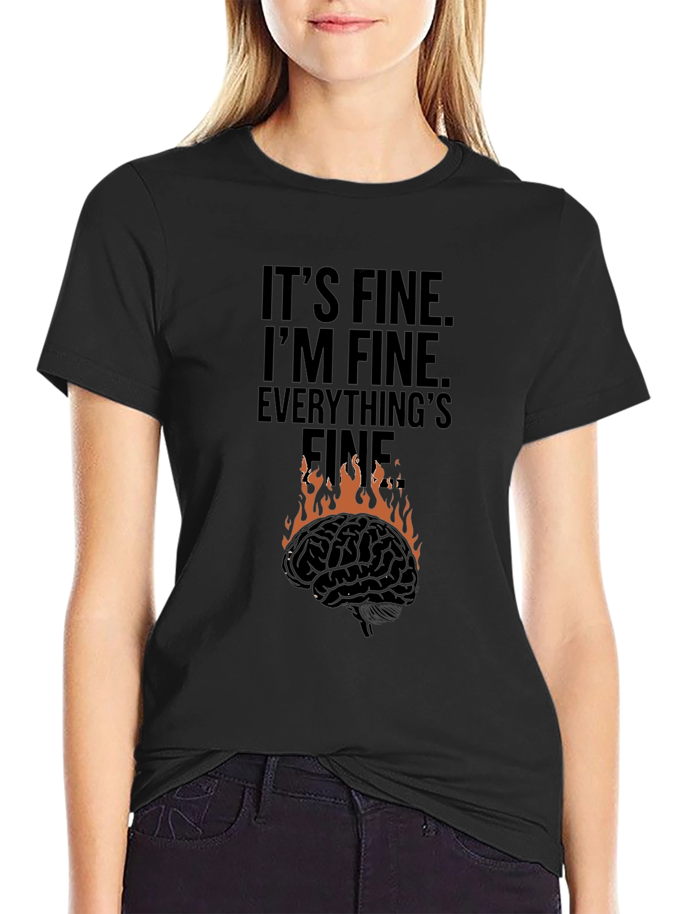 Its Fine Burning Brain Graphic Tee