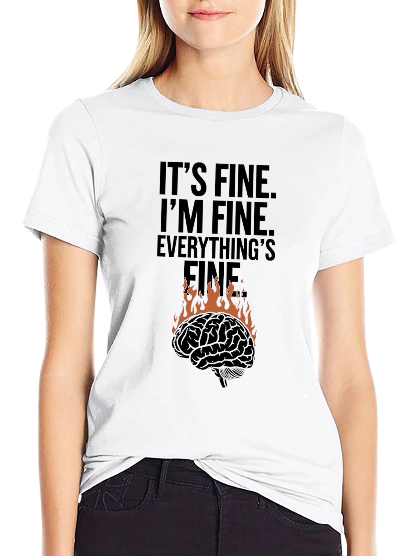 Its Fine Burning Brain Graphic Tee