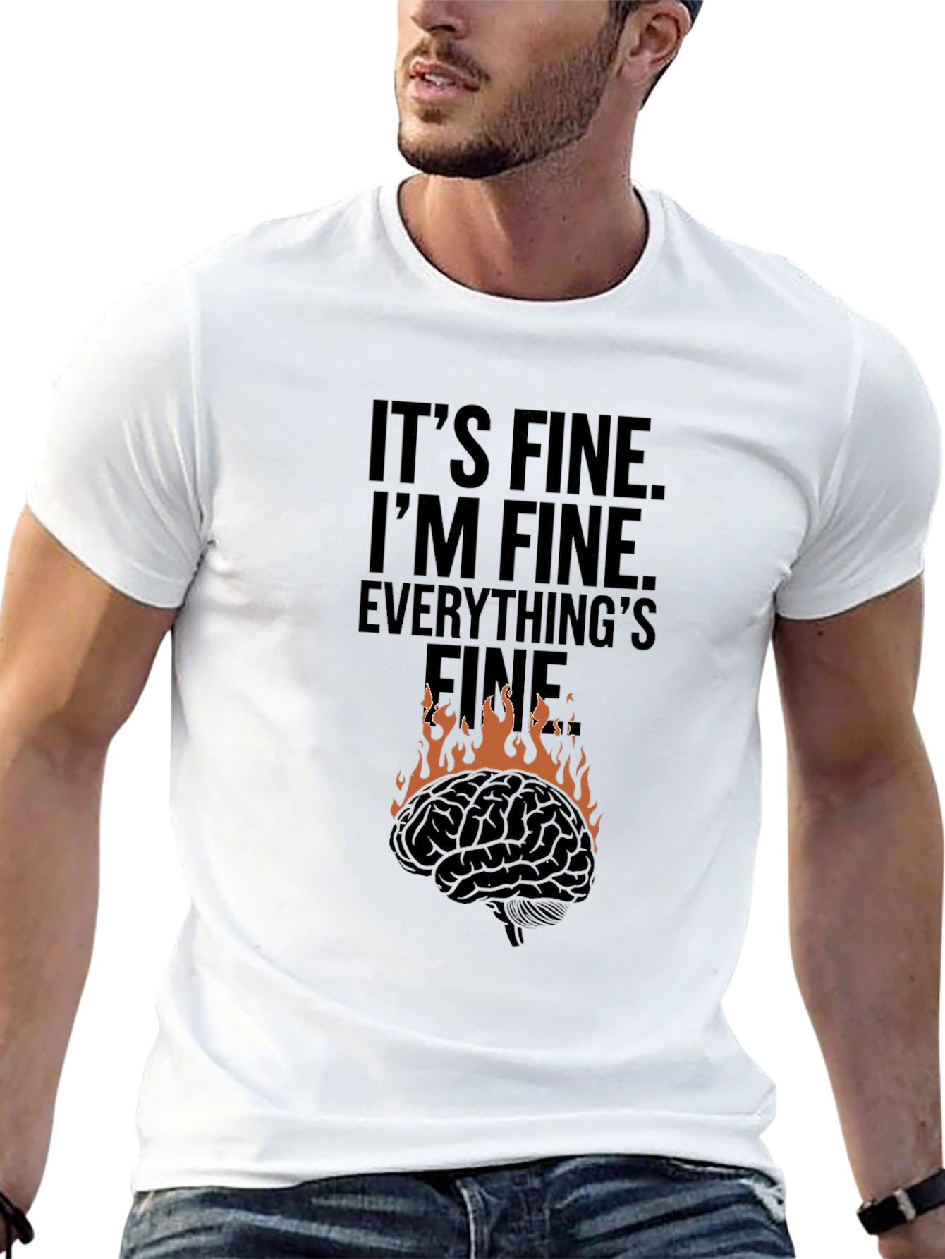 Its Fine Burning Brain Graphic Tee