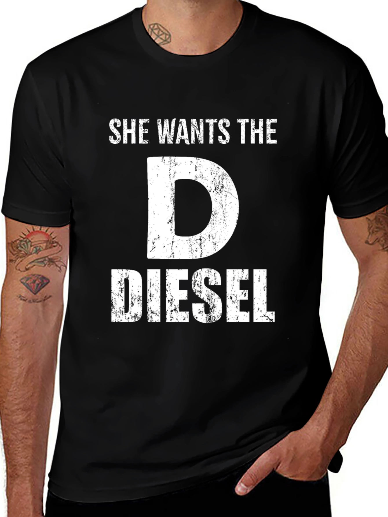 She Wants the D Diesel Black T-Shirt