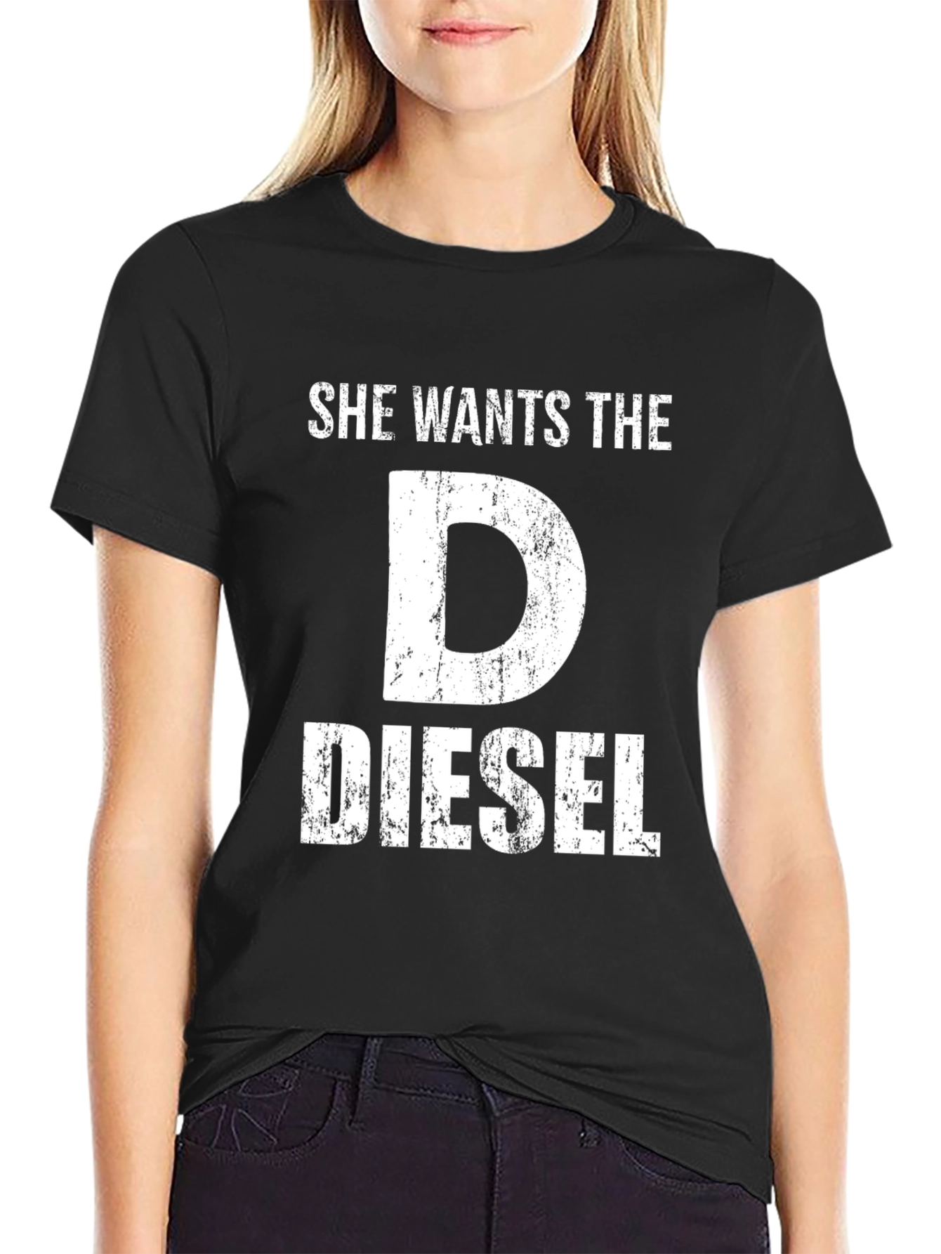 She Wants the D Diesel Black T-Shirt