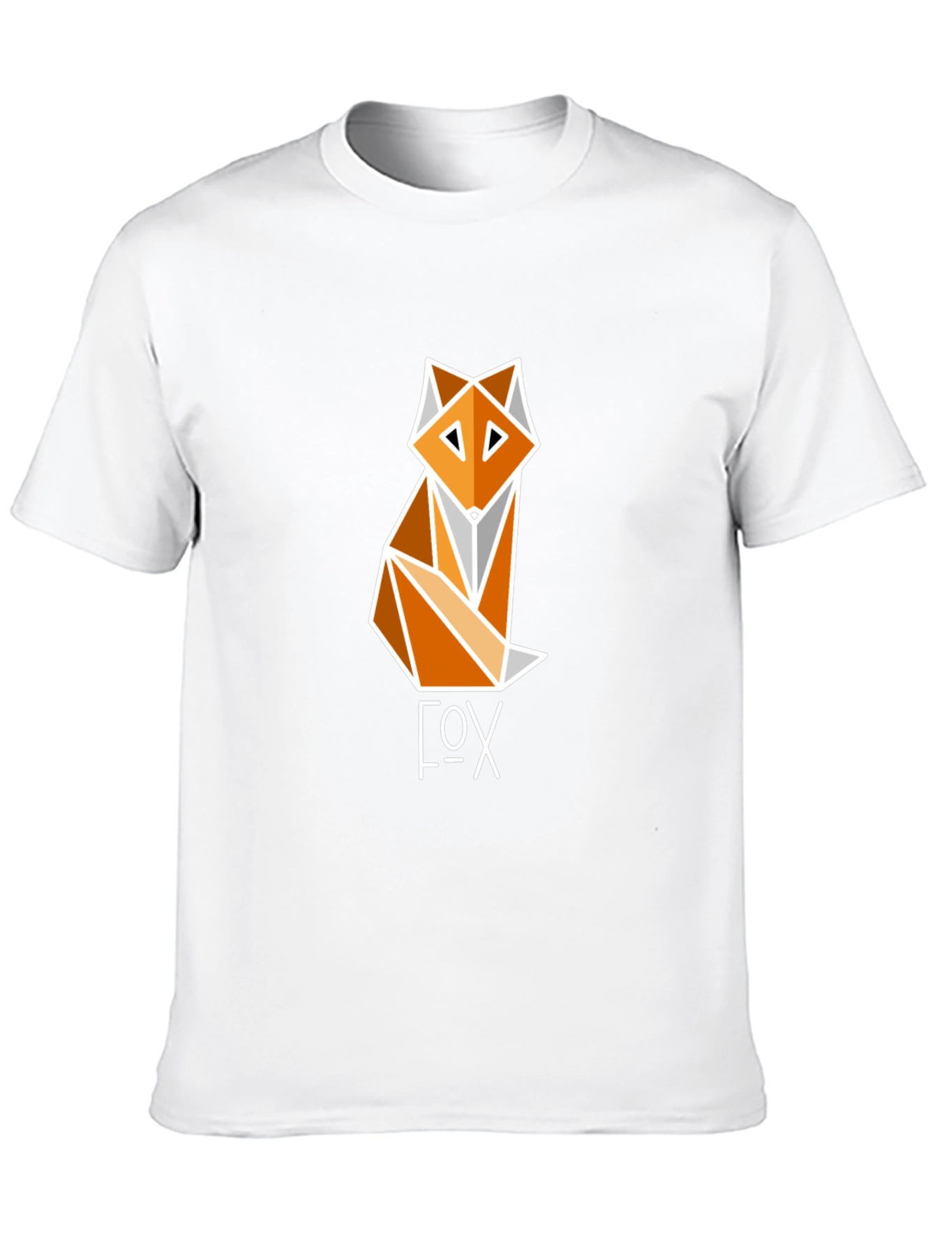 Geometric Fox Graphic Tee - Modern Design T-Shirt