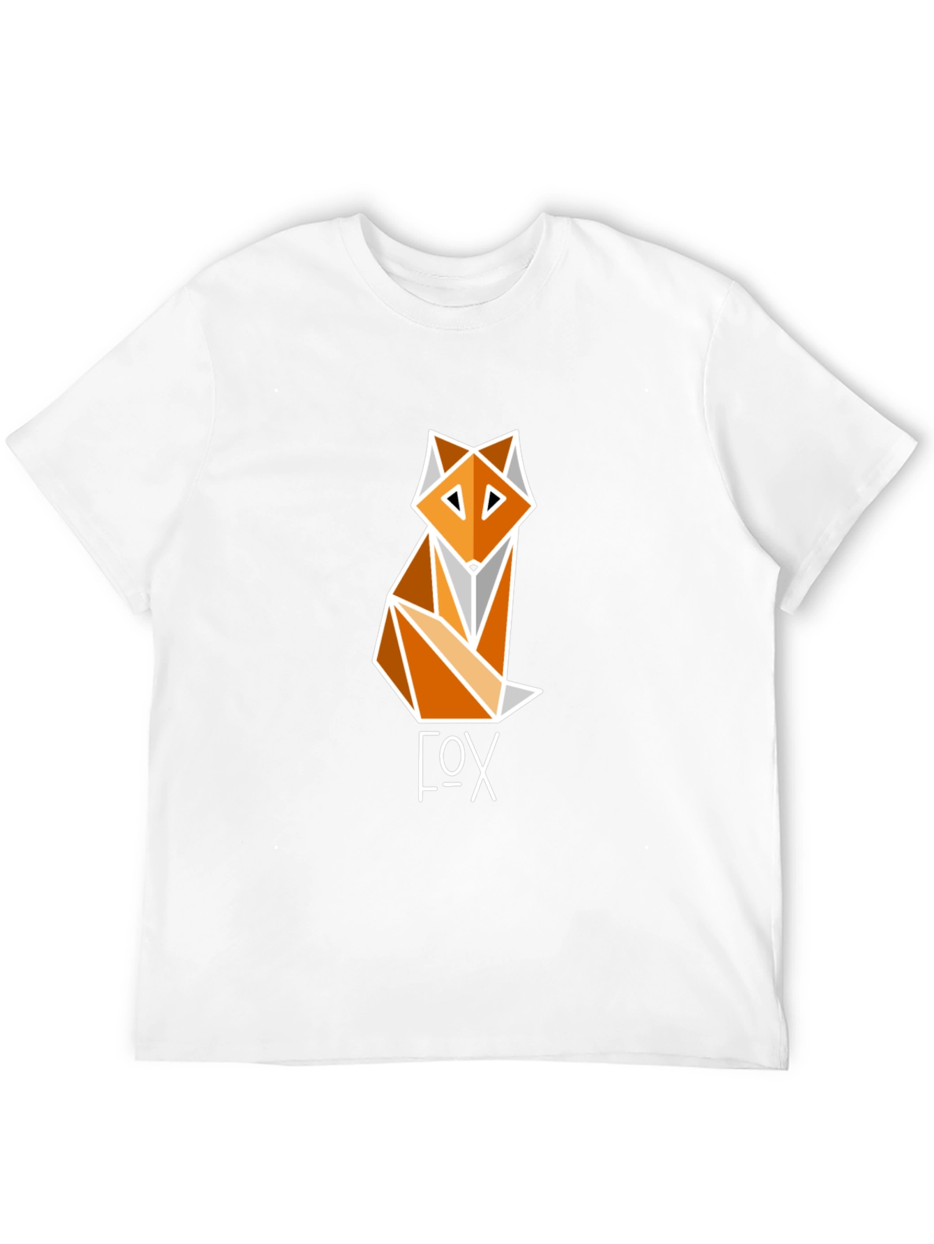 Geometric Fox Graphic Tee - Modern Design T-Shirt