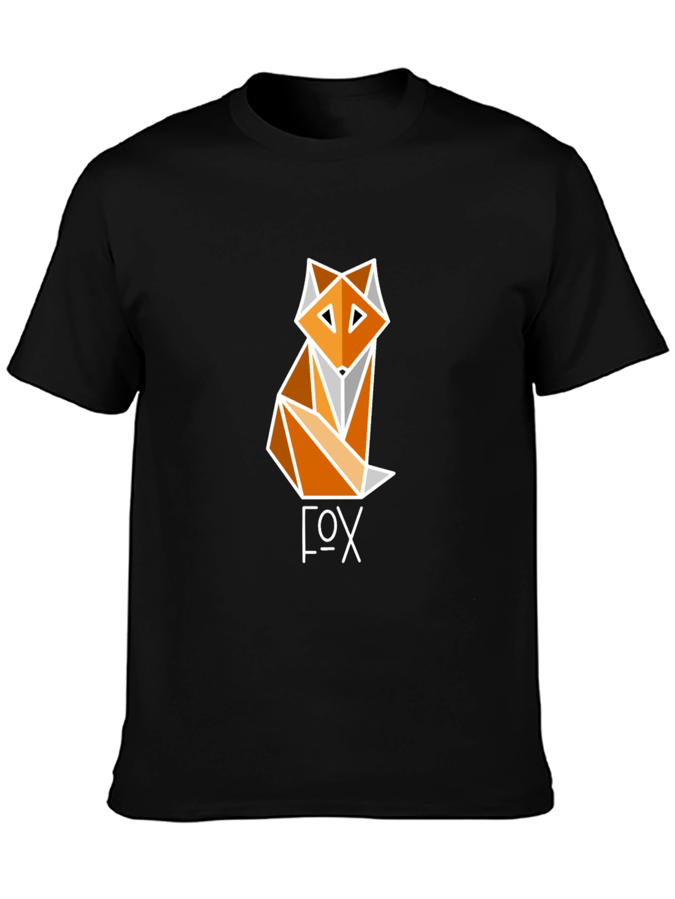 Geometric Fox Graphic Tee - Modern Design T-Shirt