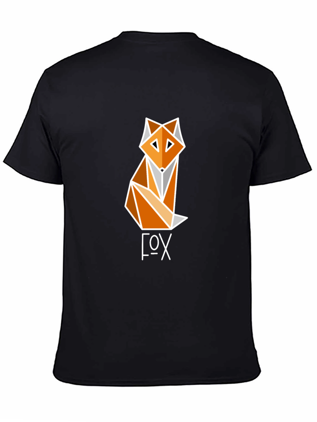 Geometric Fox Graphic Tee - Modern Design T-Shirt