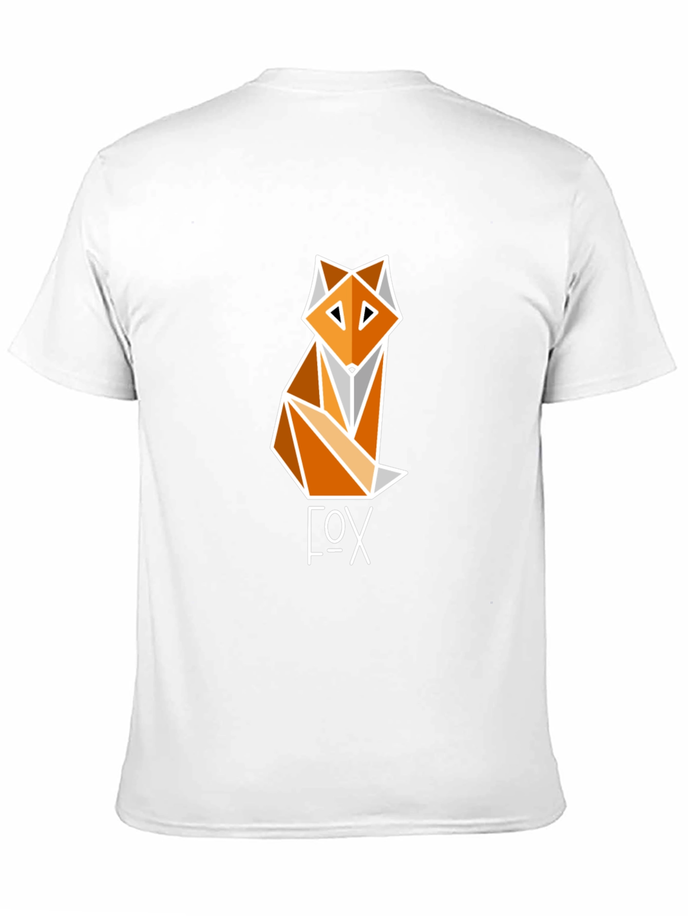 Geometric Fox Graphic Tee - Modern Design T-Shirt