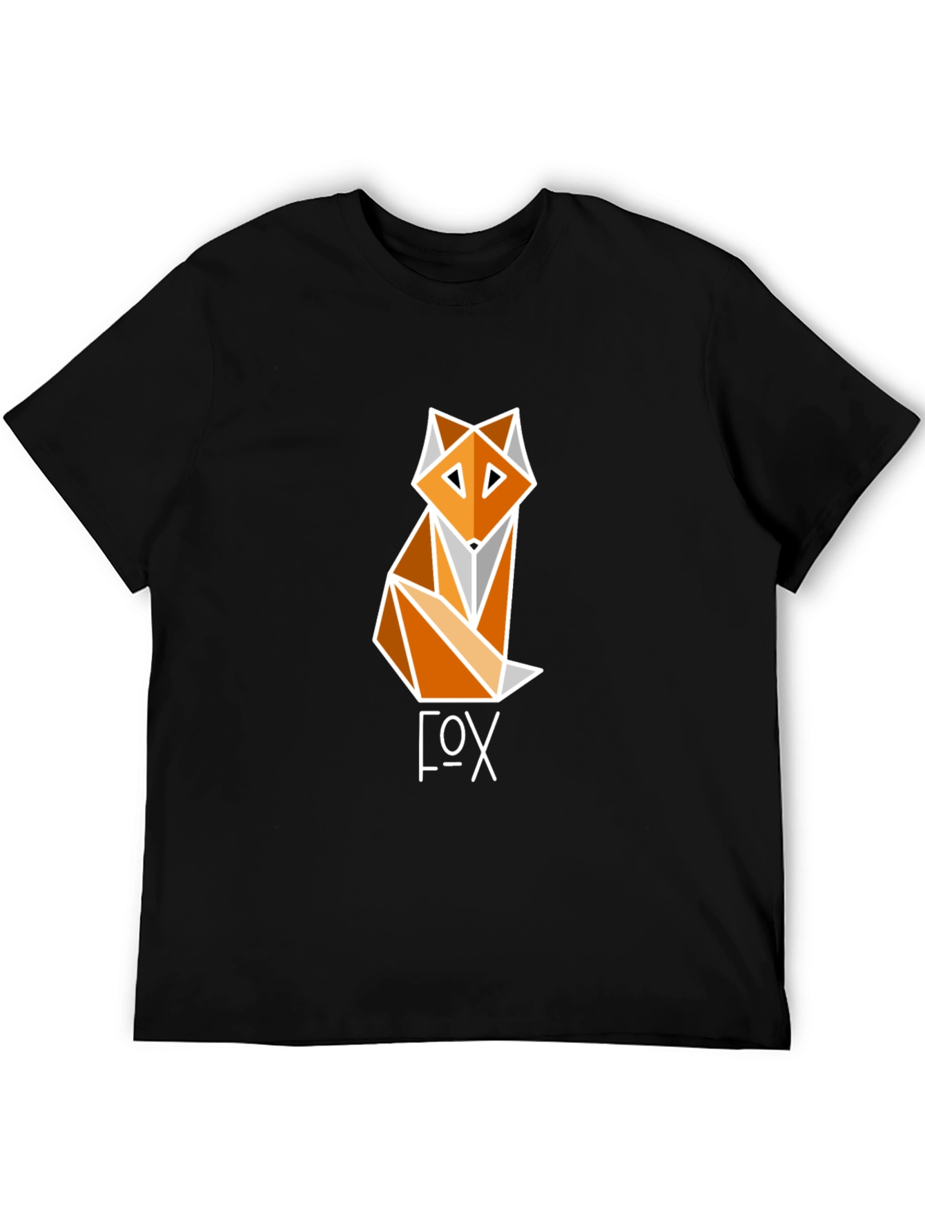 Geometric Fox Graphic Tee - Modern Design T-Shirt
