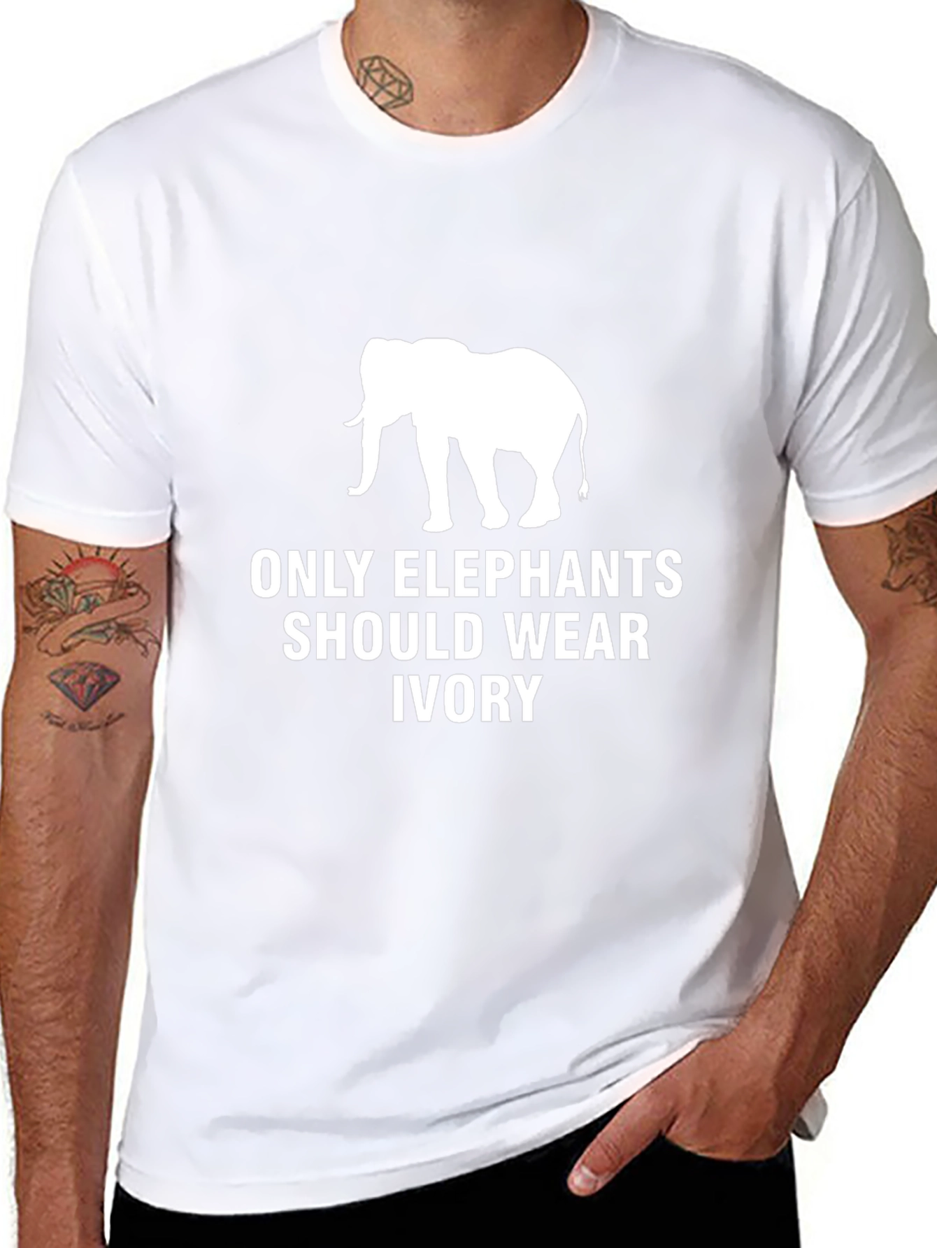 Elephant Ivory Graphic Tee - Animal Rights T-Shirt