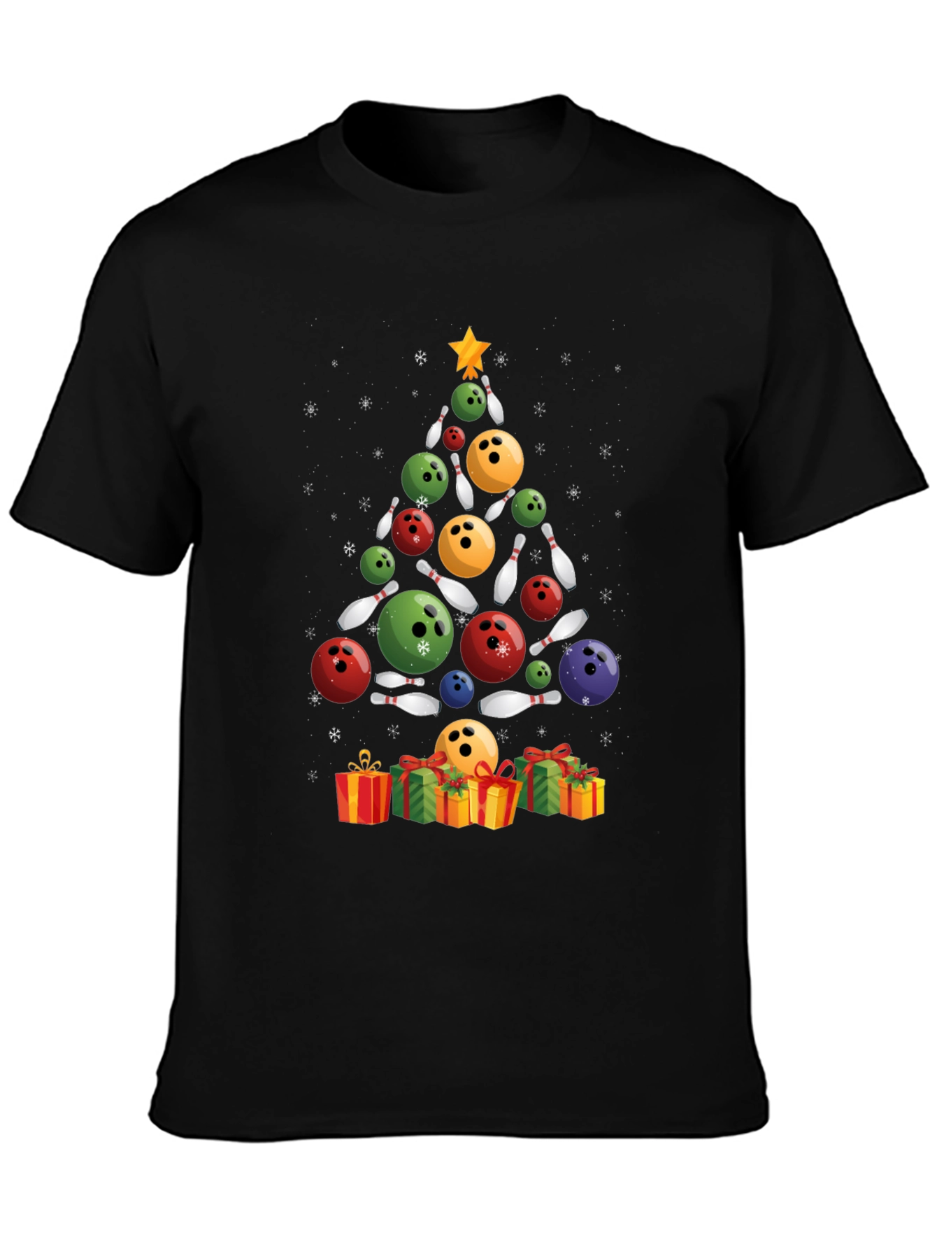 Bowling Christmas Tree T-Shirt