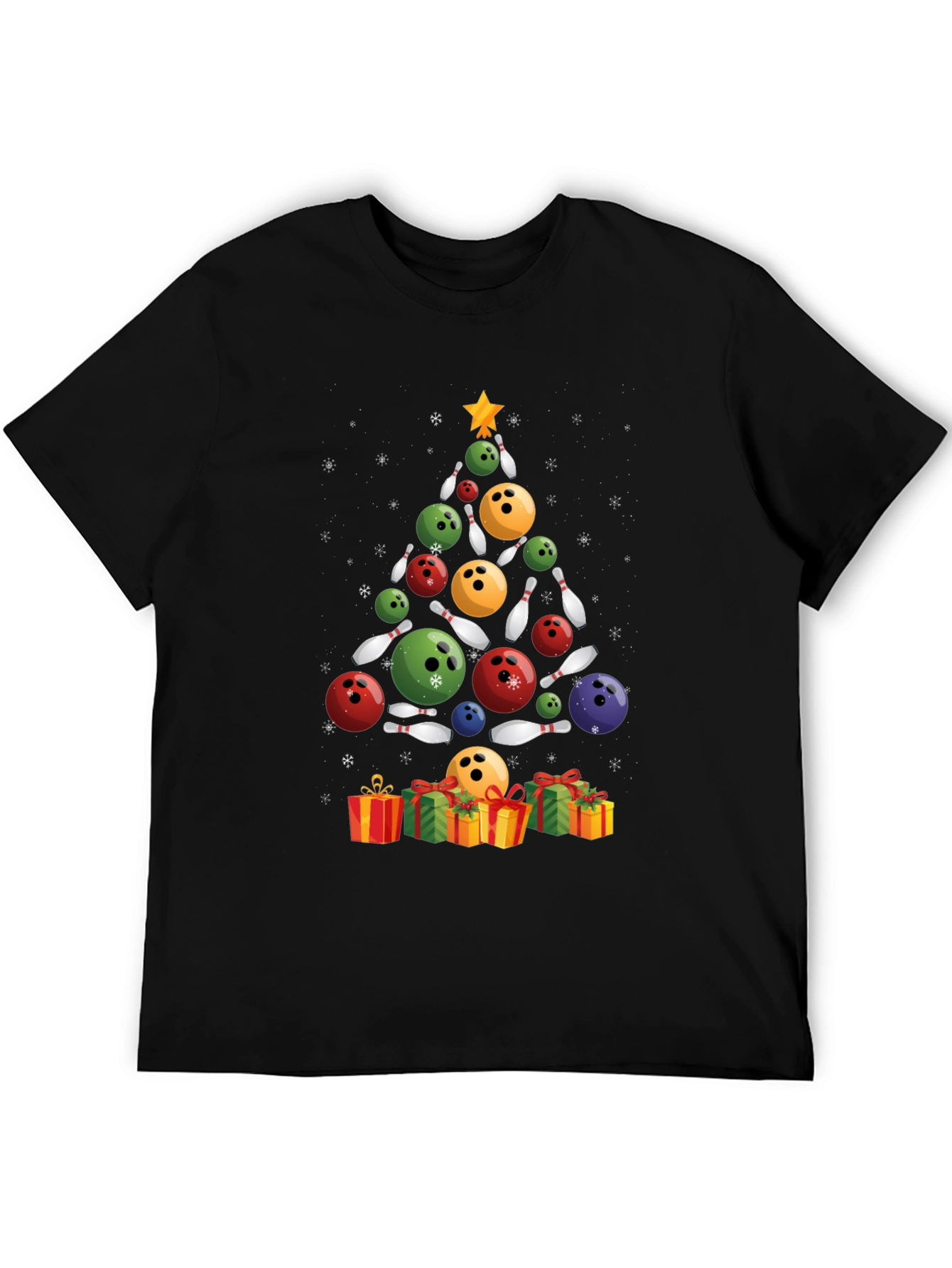 Bowling Christmas Tree T-Shirt