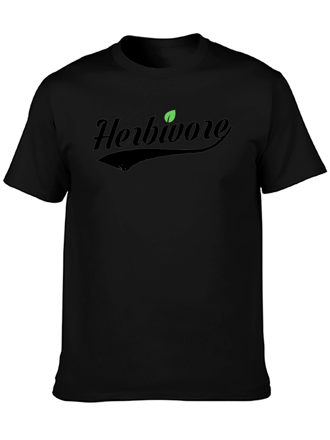 Herbivore T-Shirt - Black Plant Based Design