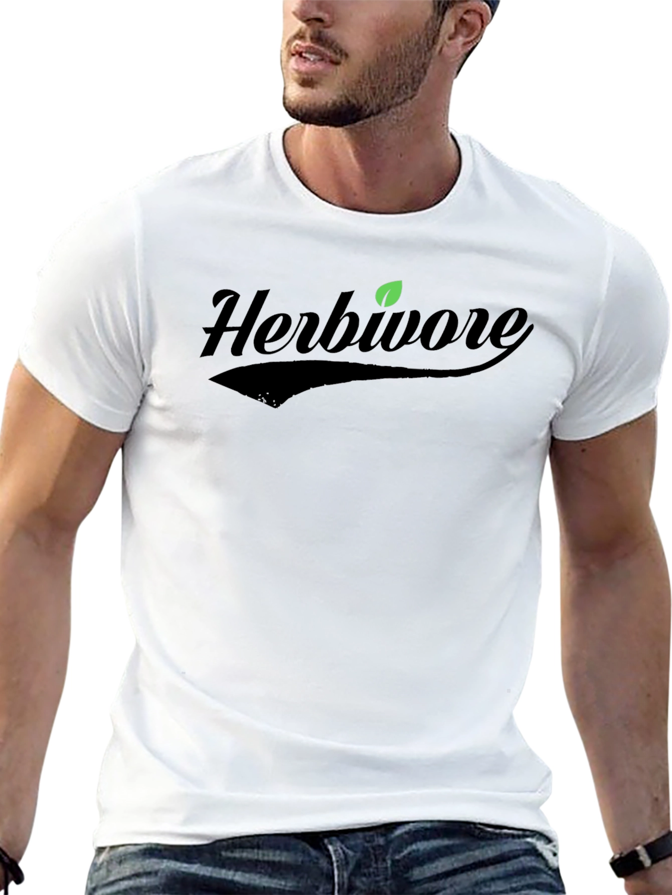 Herbivore T-Shirt - Black Plant Based Design