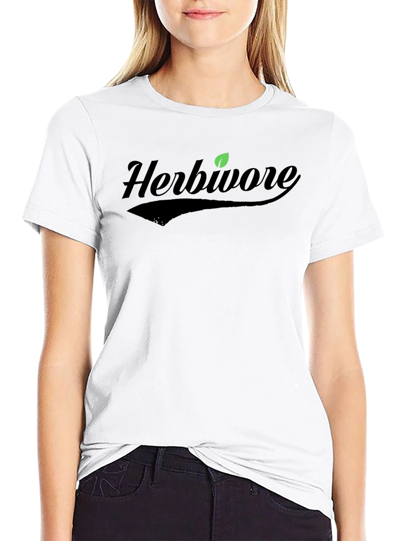 Herbivore T-Shirt - Black Plant Based Design