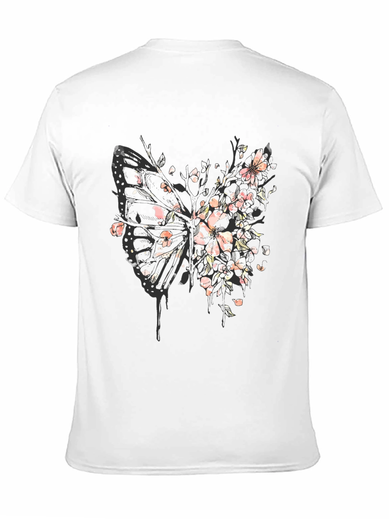 Butterfly Blossom Graphic Tee - Black