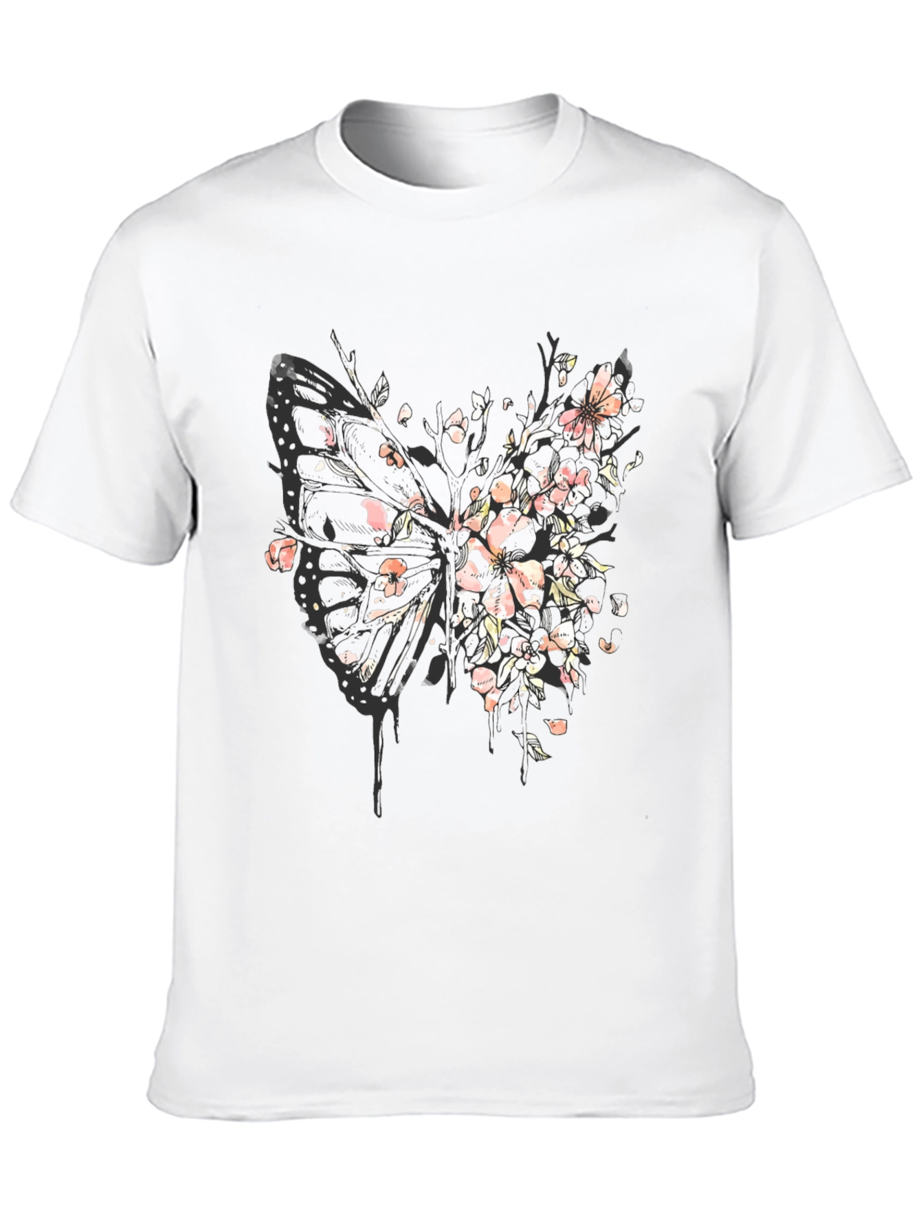 Butterfly Blossom Graphic Tee - Black