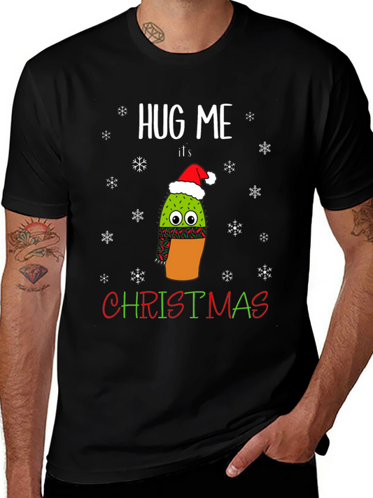Hug Me Its Christmas Cactus T-Shirt
