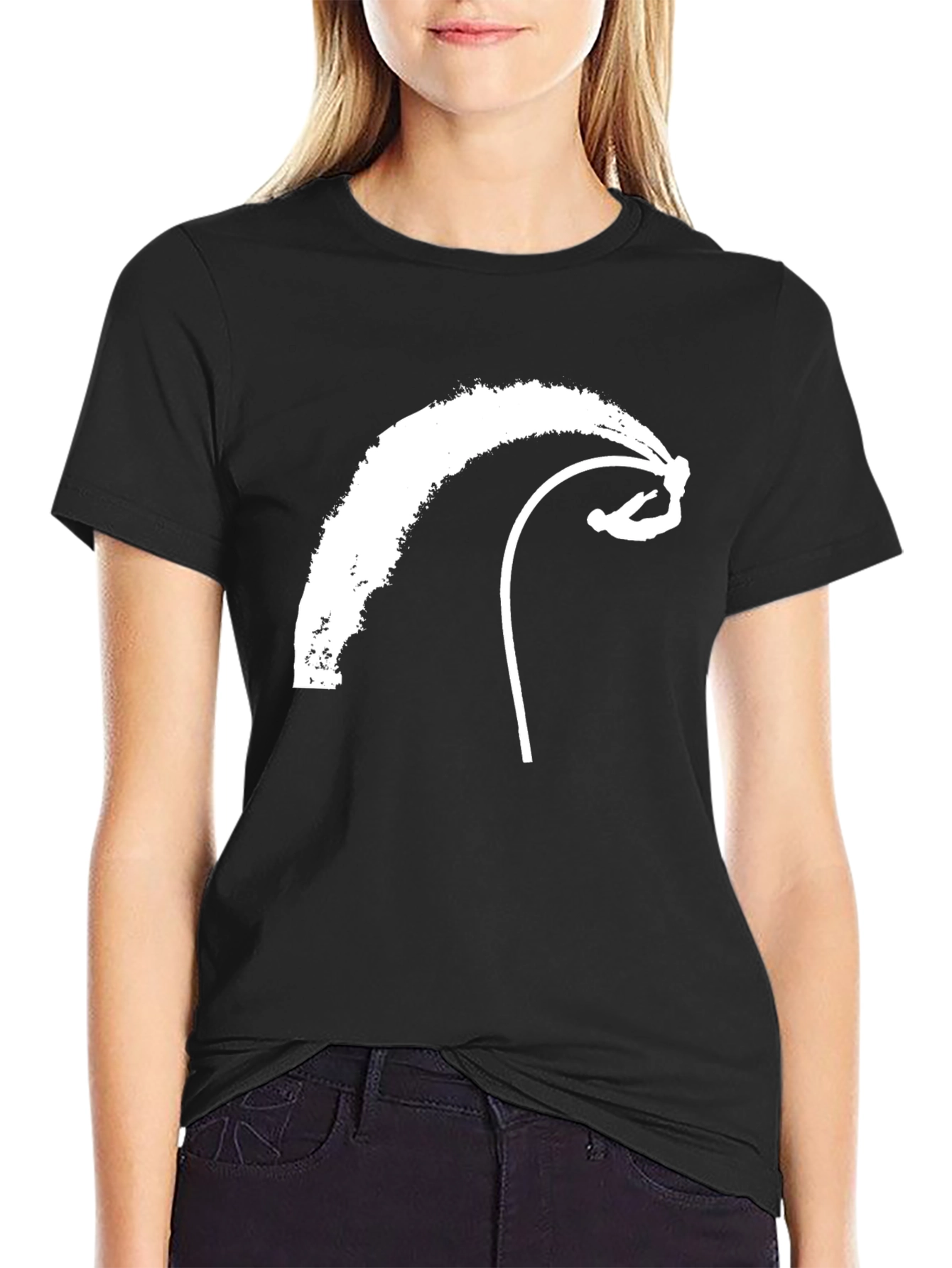 Wakeboarding Graphic Tee - Black Cotton T-Shirt