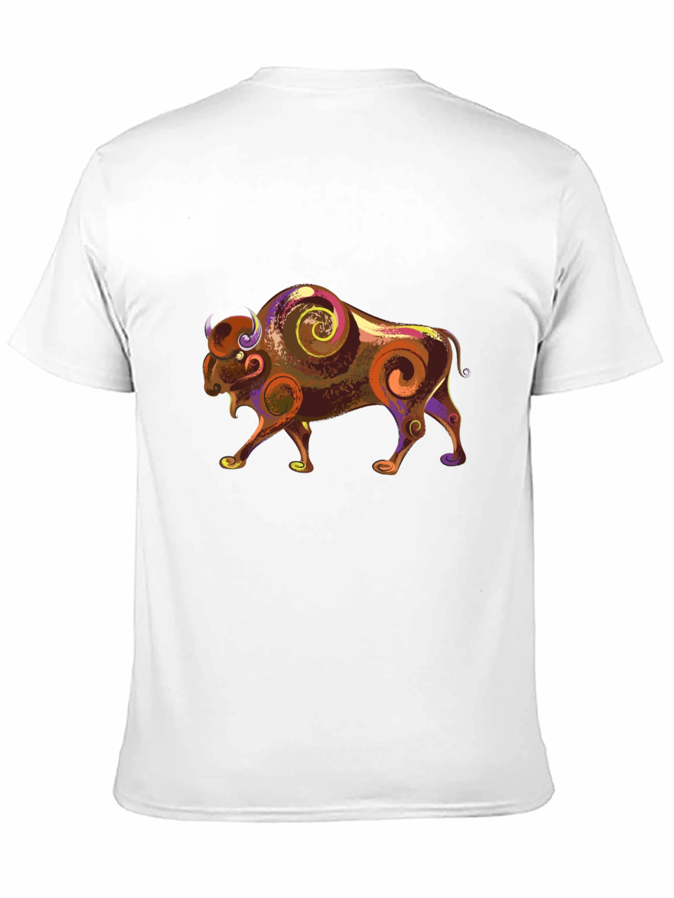Bison Graphic Tee - Artistic Animal Print