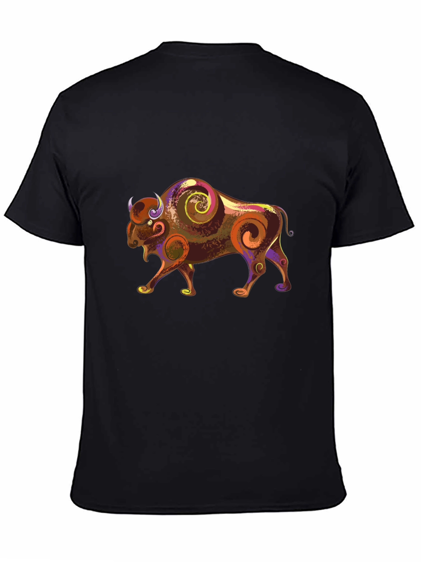 Bison Graphic Tee - Artistic Animal Print