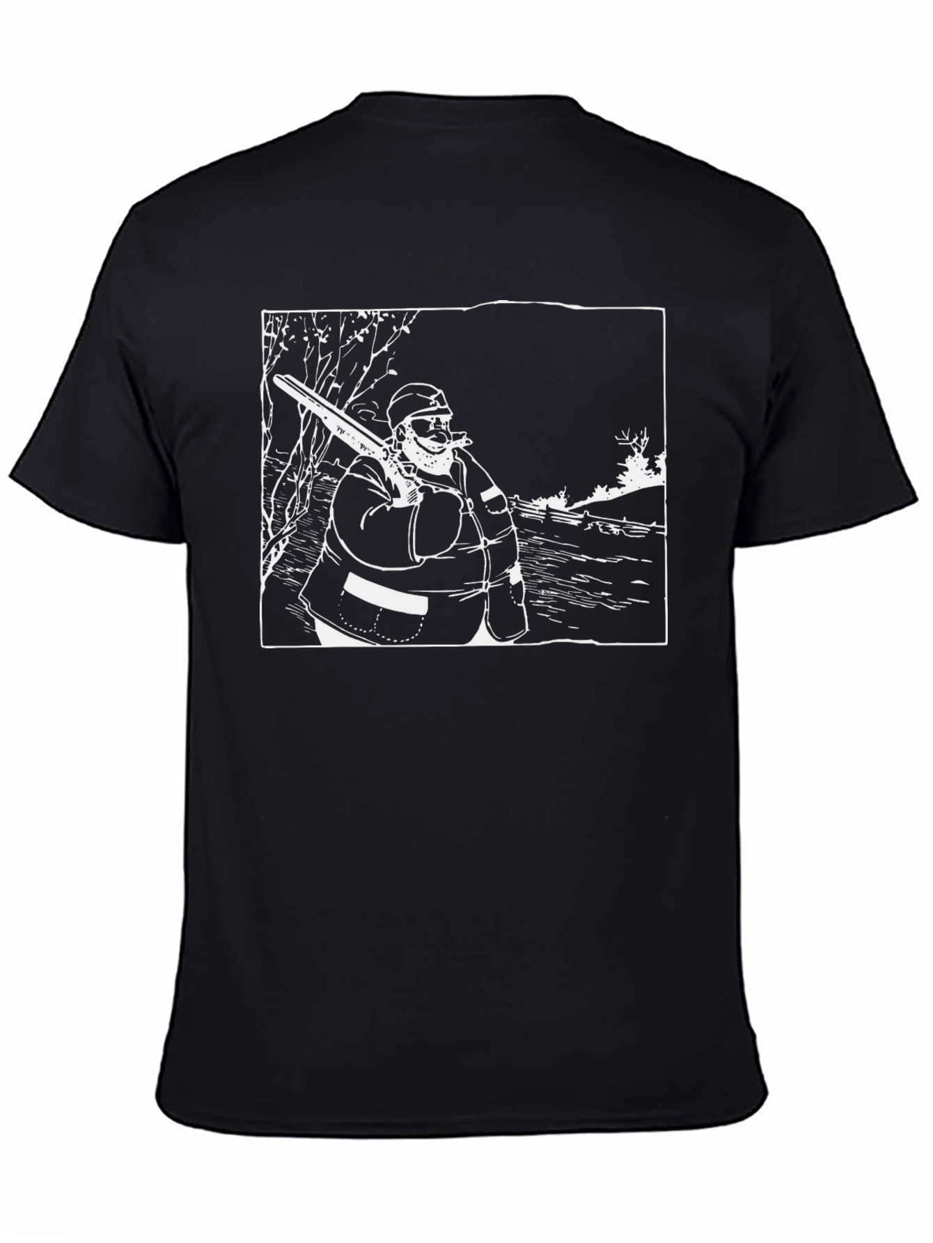 Hunter Graphic Tee - Black Cotton T-Shirt
