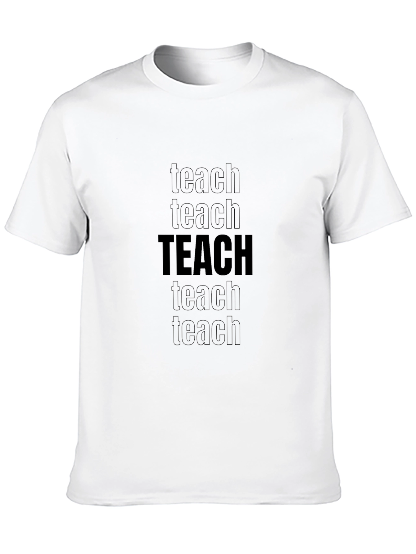 Teach Graphic Print Black T-Shirt