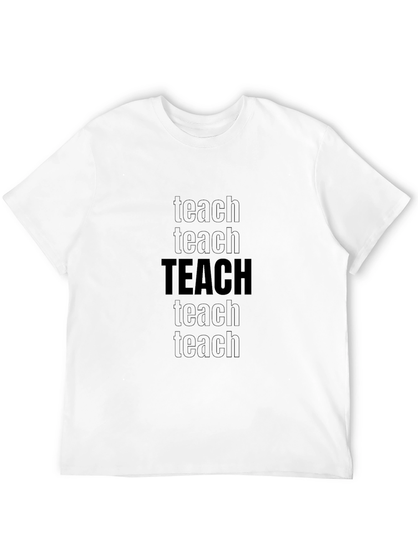 Teach Graphic Print Black T-Shirt
